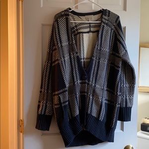 Oversized blue cardigan